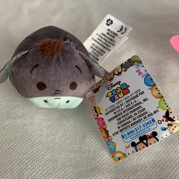 4 Disney Tsum Tsum Mini Plush Characters: Mickey, Goofy, Piglet, Eeyore NWT - Picture 4 of 8